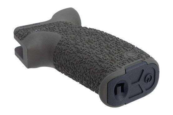 Emissary Aggressive Texture Full Size AR-15 Axle Grip in ODG has internal storage